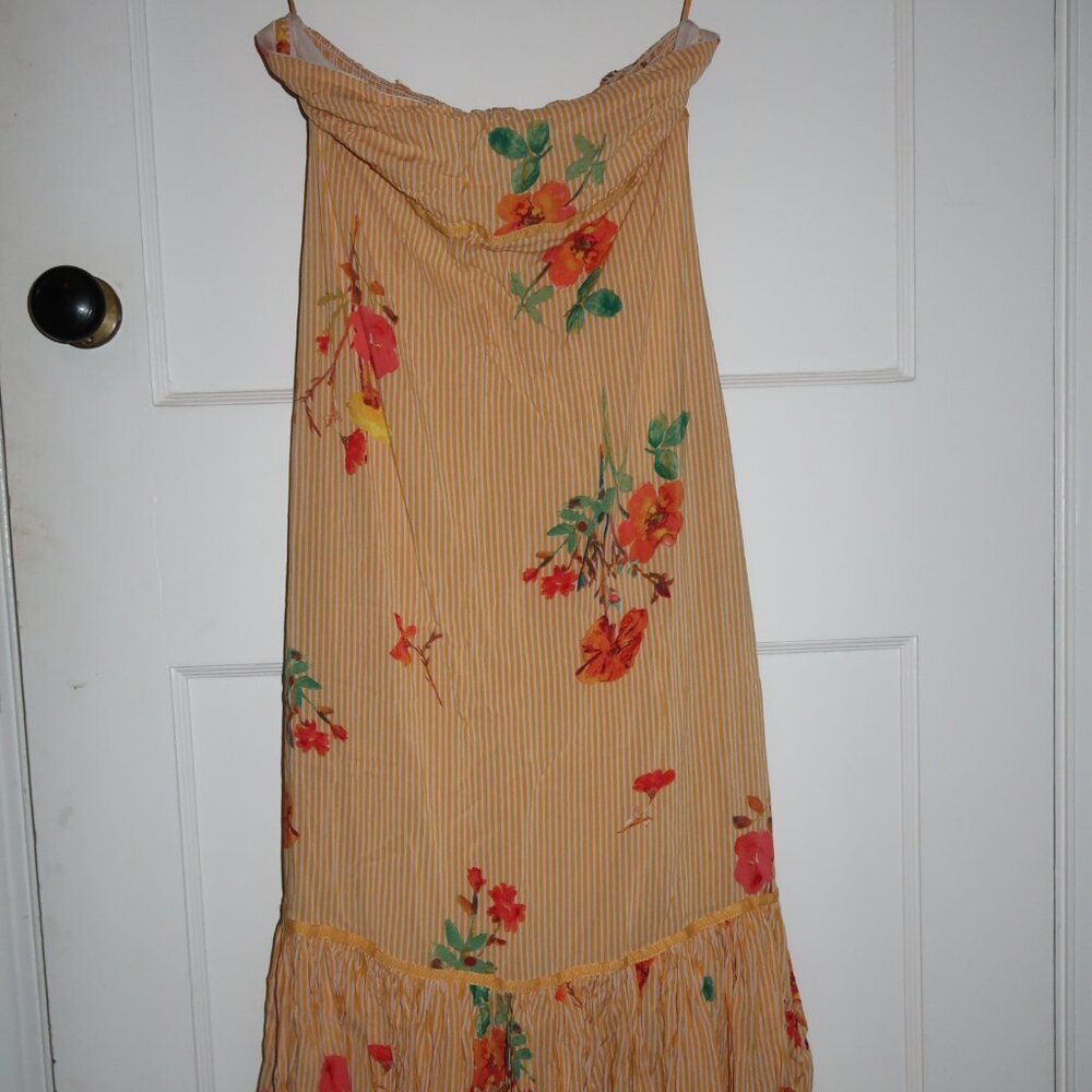 Free People Rosie Posie strapless midi dress